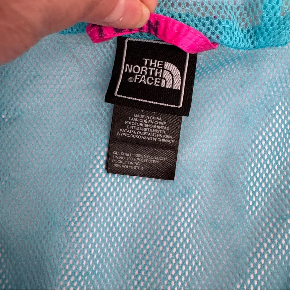 The North Face Girls Pink Hooded Windbreaker Jacket Size XL (18) Hyvent